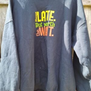 Gildan Black Graphic Crewneck Sweater